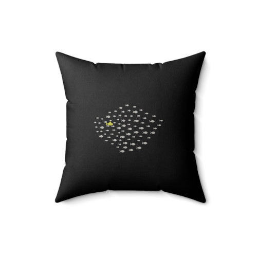Silver Fish Yellow Submarine Square Pillow Cover