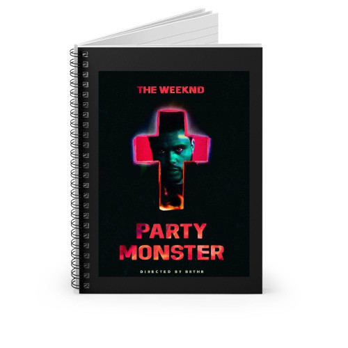 The Weeknd Starboy Party Monster Spiral Notebook