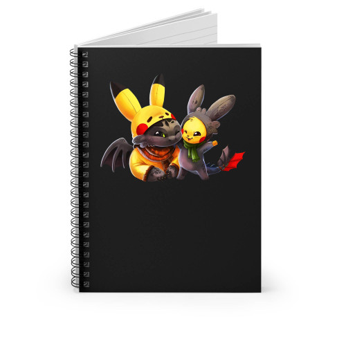 Toothless And Pikachu Pokemon Pikathless Spiral Notebook