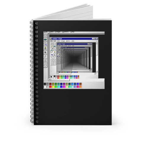 Vaporwave Microsoft Paint Spiral Notebook