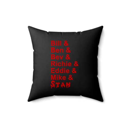 Stephen King I T Bill And Ben And Bev And Richie And Eddie Square Pillow Cover