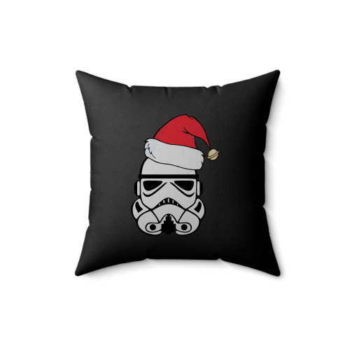 Stormtrooper Christmas Hat Square Pillow Cover