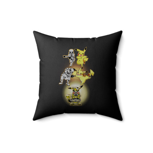 Stormtrooper Pikachu Super Saiyan Star Wars Pokemon Square Pillow Cover