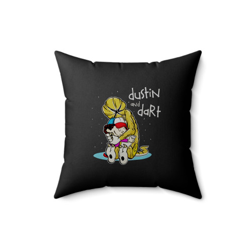 Stranger Things Dustin And Dart Calvin And Hobbes Parody Square Pillow Cover