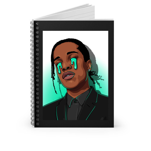 A$Ap Rocky Illustration Spiral Notebook