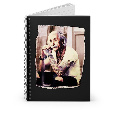 Albert Einstein Tattoo Spiral Notebook