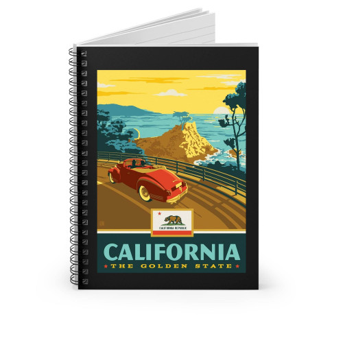 American State Pride California State Spiral Notebook