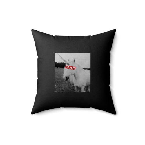 Unicorn Fake Real Einhorn Funny Cute Square Pillow Cover