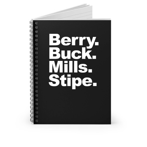 Berry Buck Mills Stipe Spiral Notebook