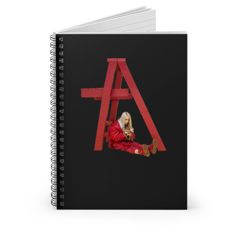 Billie Eilish Sitting Spiral Notebook