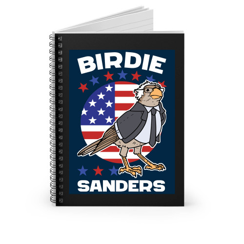 Birdie Sanders American Flag Spiral Notebook