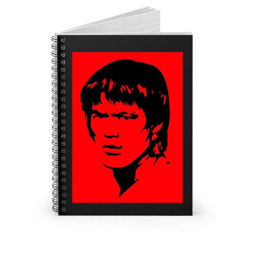 Bruce Lee Red Spiral Notebook