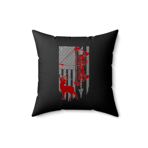 American Hunter's Flag Deer Hunter Square Pillow Cover