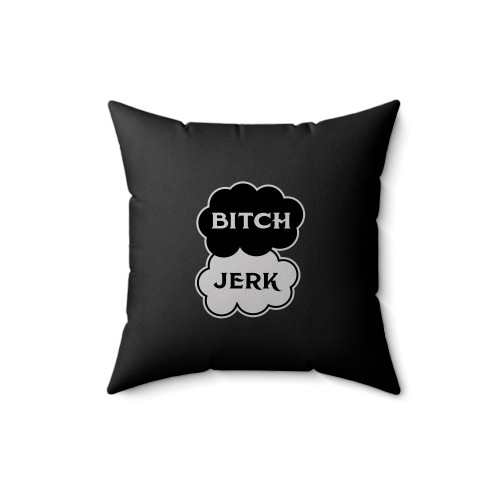 Bitch Jerk Mash Up Symbol Square Pillow Cover