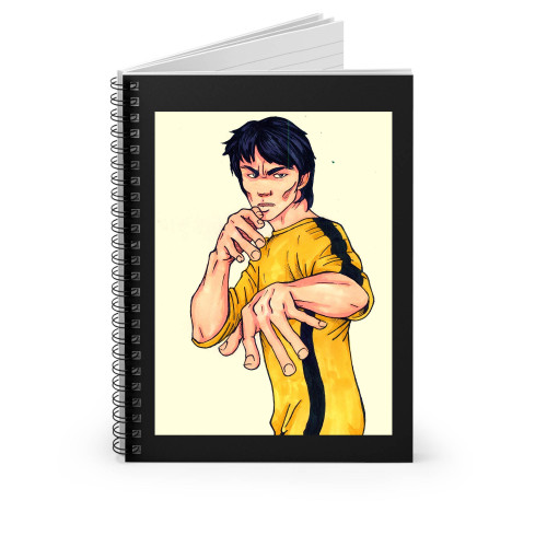 Cartoon Bruce Lee Spiral Notebook