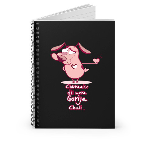 Courage The Cowardly Dog Screaming Mask Spiral Notebook