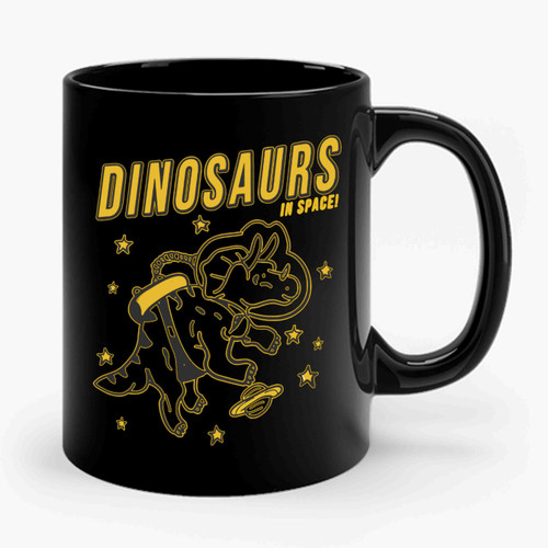 Dinosaurs In Space Ceramic Mug