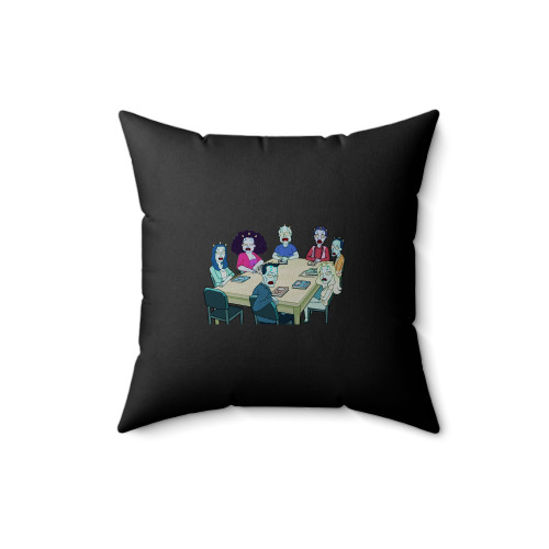 Community Rick And Morty Style Square Pillow Cover