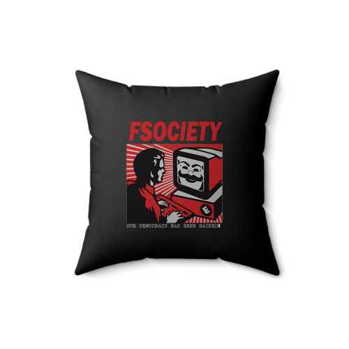 Fsociety Mr Robot Evil Corp Steel Mountain Hacker Square Pillow Cover