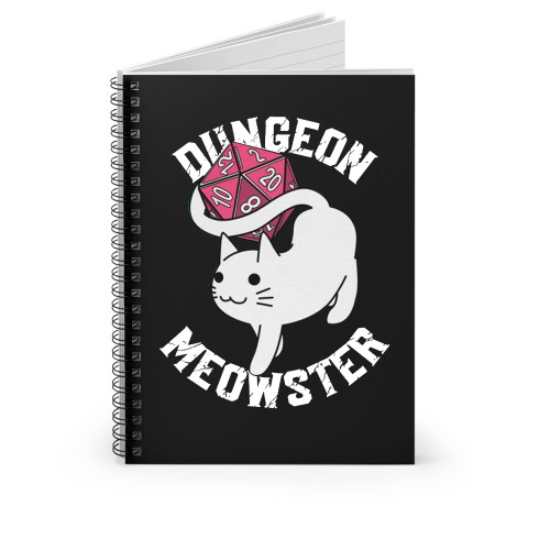Dungeon Meowster Nerdy Funny D&D Gamer Spiral Notebook