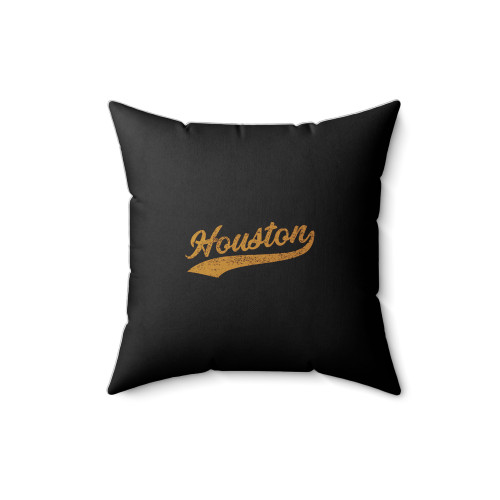 Houston City Script Square Pillow Cover