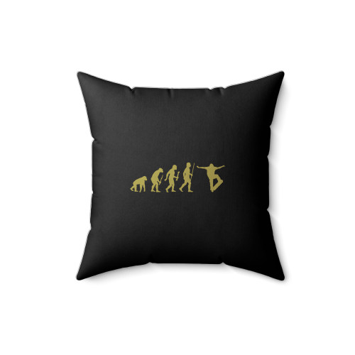 Human Evolution Of Skateboarding Square Pillow Cover