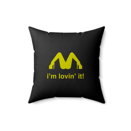 I'm Lovin' It Mcdonalds Parody Square Pillow Cover