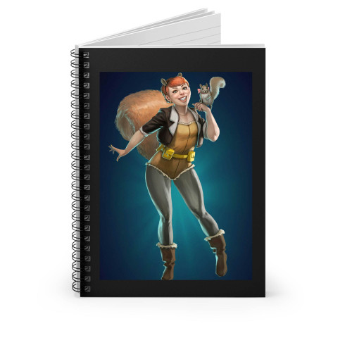 Garota Esquilo Superhero Spiral Notebook