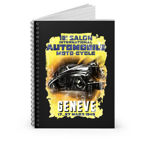 Geneve Automobile Salon Advertising Classic Car Spiral Notebook
