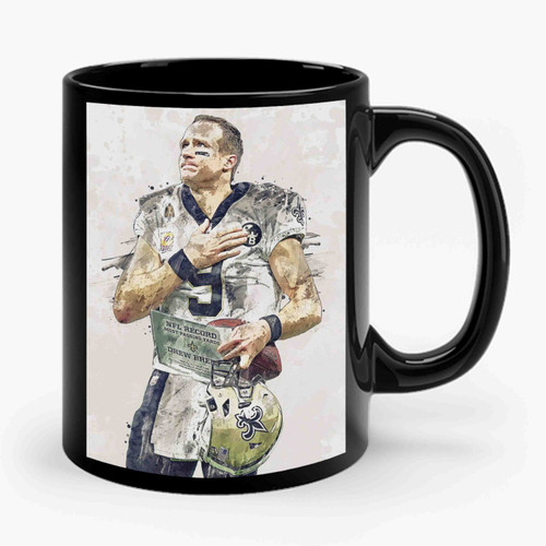 Drew Brees Passing Record Saints Ceramic Mug