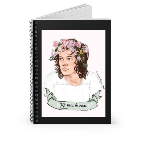 Harry Styles Harry Styles Drawing One Direction Spiral Notebook