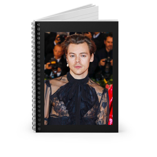 Harry Styles Yellow Smiley Face Nails Manicure Spiral Notebook