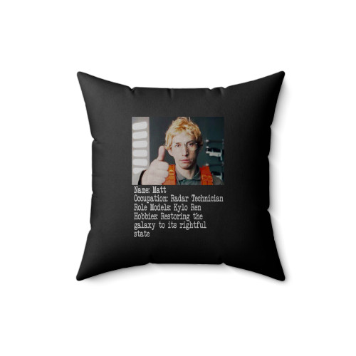 Matt The Radar Technician Square Pillow Cover