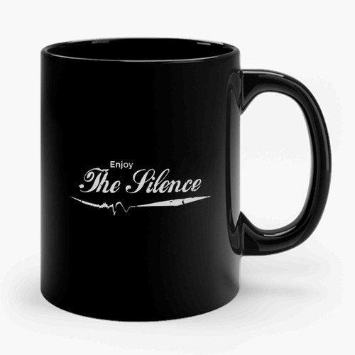 Enjoy The Silence - Depeche Mode Vintage Coca Cola Parody Cropped Ceramic Mug