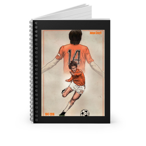 Johan Cruyff On Behance Spiral Notebook
