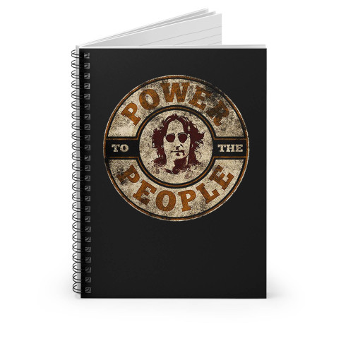 John Lennon Power To The People Spiral Notebook