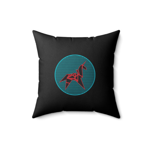 Origami Unicorn Blade Runner Square Pillow Cover