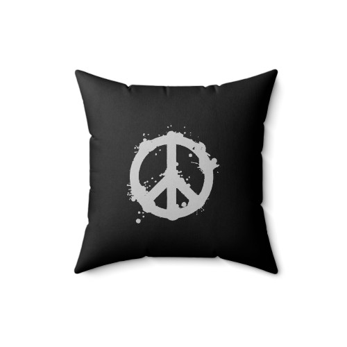 Peace Sign Funny Square Pillow Cover
