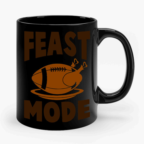 Feast Mode Thanksgiving Baseball Ceramic Mug