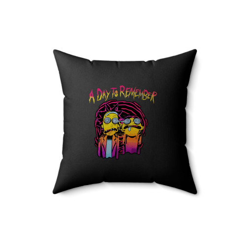 Rick And Morty A Day To Remember Square Pillow Cover