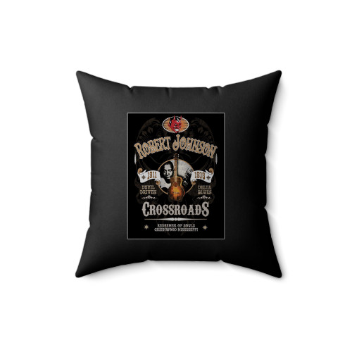 Robert Johnson Devil Driven Delta Blues Square Pillow Cover