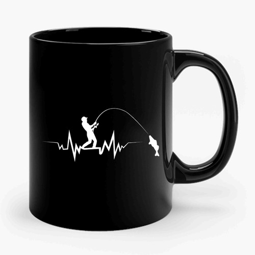 Fishing Heartbeat Ceramic Mug