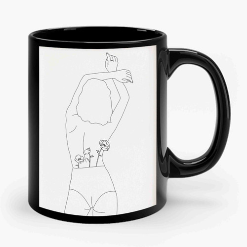 Flower Bottom Ceramic Mug