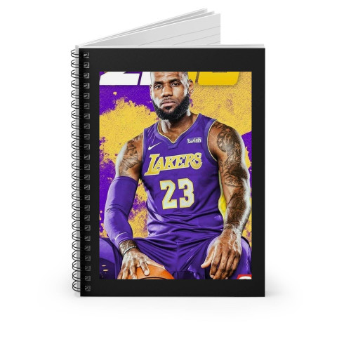 Lebron James Cool Lakers Spiral Notebook