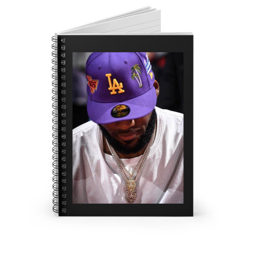 Lebron James Lakers Hat Spiral Notebook