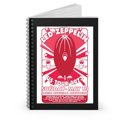 Led Zeppelin Us Tour 1973 Spiral Notebook