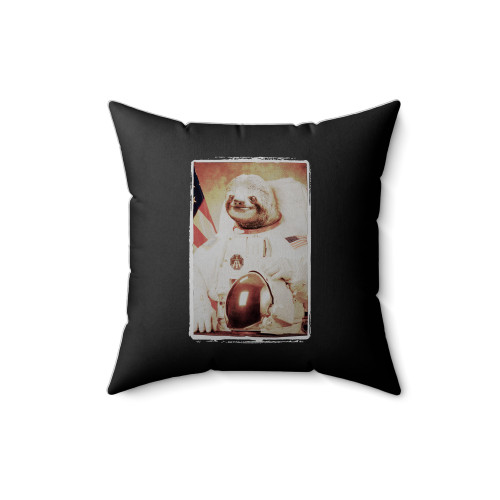 Sloth Faultier Astronaut Spacesuit Animal Square Pillow Cover