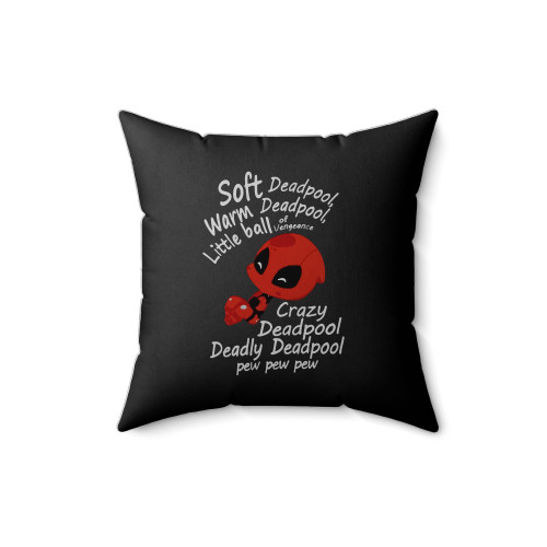 Soft And Warm Deadpool Little Ball Of Vengeance Square Pillow Cover