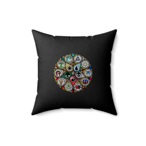 Stained Glass M T G Square Pillow Cover