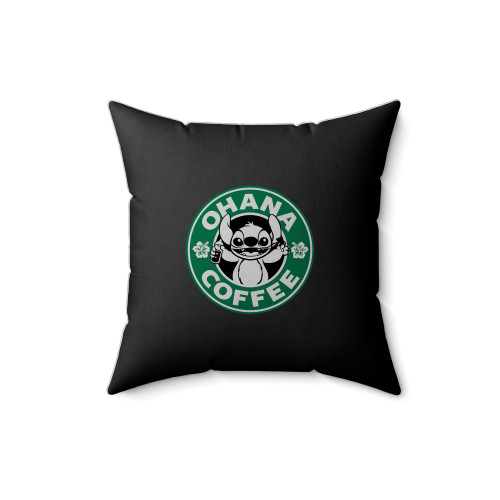 Stitch Ohana Disney Logo Square Pillow Cover